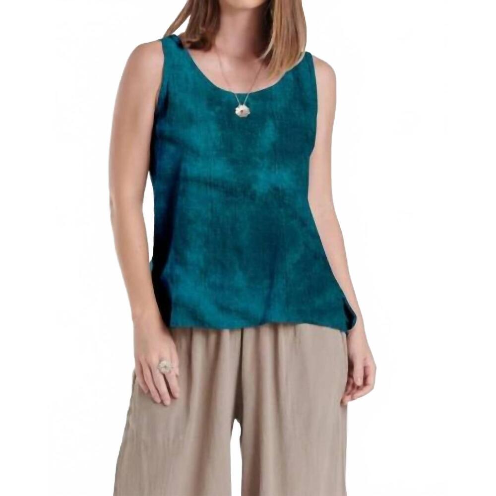 NEW OH MY GAUZE! cotton gauze tank in washed peacock